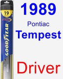 Driver Wiper Blade for 1989 Pontiac Tempest - Hybrid