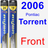 Front Wiper Blade Pack for 2006 Pontiac Torrent - Hybrid