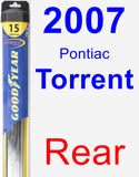 Rear Wiper Blade for 2007 Pontiac Torrent - Hybrid