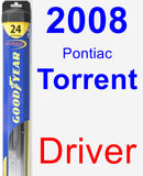 Driver Wiper Blade for 2008 Pontiac Torrent - Hybrid