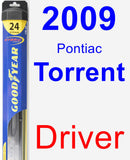 Driver Wiper Blade for 2009 Pontiac Torrent - Hybrid