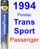 Passenger Wiper Blade for 1994 Pontiac Trans Sport - Hybrid