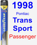 Passenger Wiper Blade for 1998 Pontiac Trans Sport - Hybrid