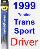 Driver Wiper Blade for 1999 Pontiac Trans Sport - Hybrid