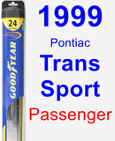 Passenger Wiper Blade for 1999 Pontiac Trans Sport - Hybrid
