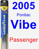 Passenger Wiper Blade for 2005 Pontiac Vibe - Hybrid
