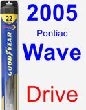 Driver Wiper Blade for 2005 Pontiac Wave - Hybrid