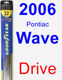 Driver Wiper Blade for 2006 Pontiac Wave - Hybrid