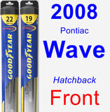 Front Wiper Blade Pack for 2008 Pontiac Wave - Hybrid