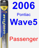 Passenger Wiper Blade for 2006 Pontiac Wave5 - Hybrid