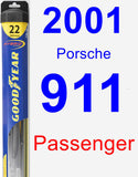 Passenger Wiper Blade for 2001 Porsche 911 - Hybrid