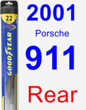 Rear Wiper Blade for 2001 Porsche 911 - Hybrid