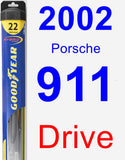 Driver Wiper Blade for 2002 Porsche 911 - Hybrid