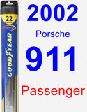 Passenger Wiper Blade for 2002 Porsche 911 - Hybrid