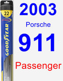 Passenger Wiper Blade for 2003 Porsche 911 - Hybrid