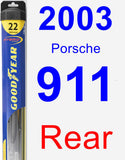 Rear Wiper Blade for 2003 Porsche 911 - Hybrid