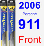 Front Wiper Blade Pack for 2006 Porsche 911 - Hybrid