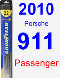 Passenger Wiper Blade for 2010 Porsche 911 - Hybrid