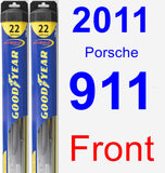 Front Wiper Blade Pack for 2011 Porsche 911 - Hybrid