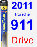 Driver Wiper Blade for 2011 Porsche 911 - Hybrid