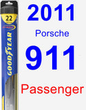 Passenger Wiper Blade for 2011 Porsche 911 - Hybrid