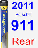 Rear Wiper Blade for 2011 Porsche 911 - Hybrid