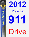 Driver Wiper Blade for 2012 Porsche 911 - Hybrid