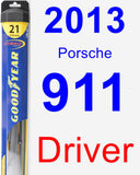 Driver Wiper Blade for 2013 Porsche 911 - Hybrid