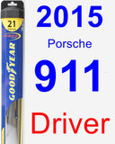 Driver Wiper Blade for 2015 Porsche 911 - Hybrid