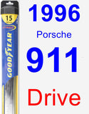 Driver Wiper Blade for 1996 Porsche 911 - Hybrid