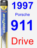 Driver Wiper Blade for 1997 Porsche 911 - Hybrid