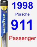 Passenger Wiper Blade for 1998 Porsche 911 - Hybrid