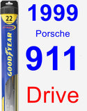 Driver Wiper Blade for 1999 Porsche 911 - Hybrid