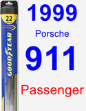 Passenger Wiper Blade for 1999 Porsche 911 - Hybrid