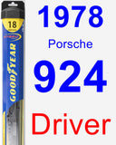 Driver Wiper Blade for 1978 Porsche 924 - Hybrid