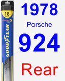 Rear Wiper Blade for 1978 Porsche 924 - Hybrid