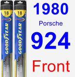 Front Wiper Blade Pack for 1980 Porsche 924 - Hybrid