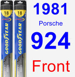 Front Wiper Blade Pack for 1981 Porsche 924 - Hybrid