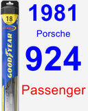 Passenger Wiper Blade for 1981 Porsche 924 - Hybrid