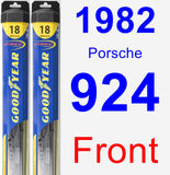 Front Wiper Blade Pack for 1982 Porsche 924 - Hybrid