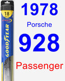 Passenger Wiper Blade for 1978 Porsche 928 - Hybrid