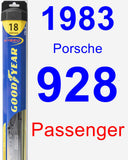 Passenger Wiper Blade for 1983 Porsche 928 - Hybrid