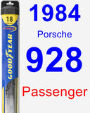 Passenger Wiper Blade for 1984 Porsche 928 - Hybrid