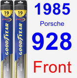 Front Wiper Blade Pack for 1985 Porsche 928 - Hybrid