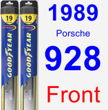 Front Wiper Blade Pack for 1989 Porsche 928 - Hybrid