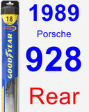 Rear Wiper Blade for 1989 Porsche 928 - Hybrid