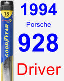 Driver Wiper Blade for 1994 Porsche 928 - Hybrid