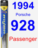 Passenger Wiper Blade for 1994 Porsche 928 - Hybrid