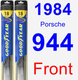 Front Wiper Blade Pack for 1984 Porsche 944 - Hybrid