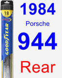 Rear Wiper Blade for 1984 Porsche 944 - Hybrid